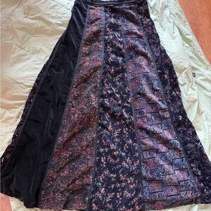 VTG Century Of Boston Cotton Velvet Maxi Skirt